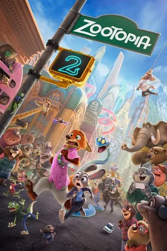 Animated sequel poster with a city of cartoon animals, on Troypoint IPTV